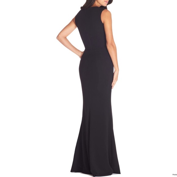 Dress the Population Monroe Side Slit Black Gown Size S - Picture 2 of 12